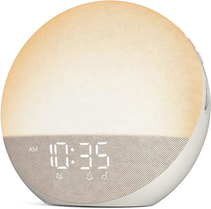 RiseWell™ Smart Sunrise Alarm Clock – Gentle Wake-Up Light, Music Speaker & Customizable Brightness for Stress-Free Mornings